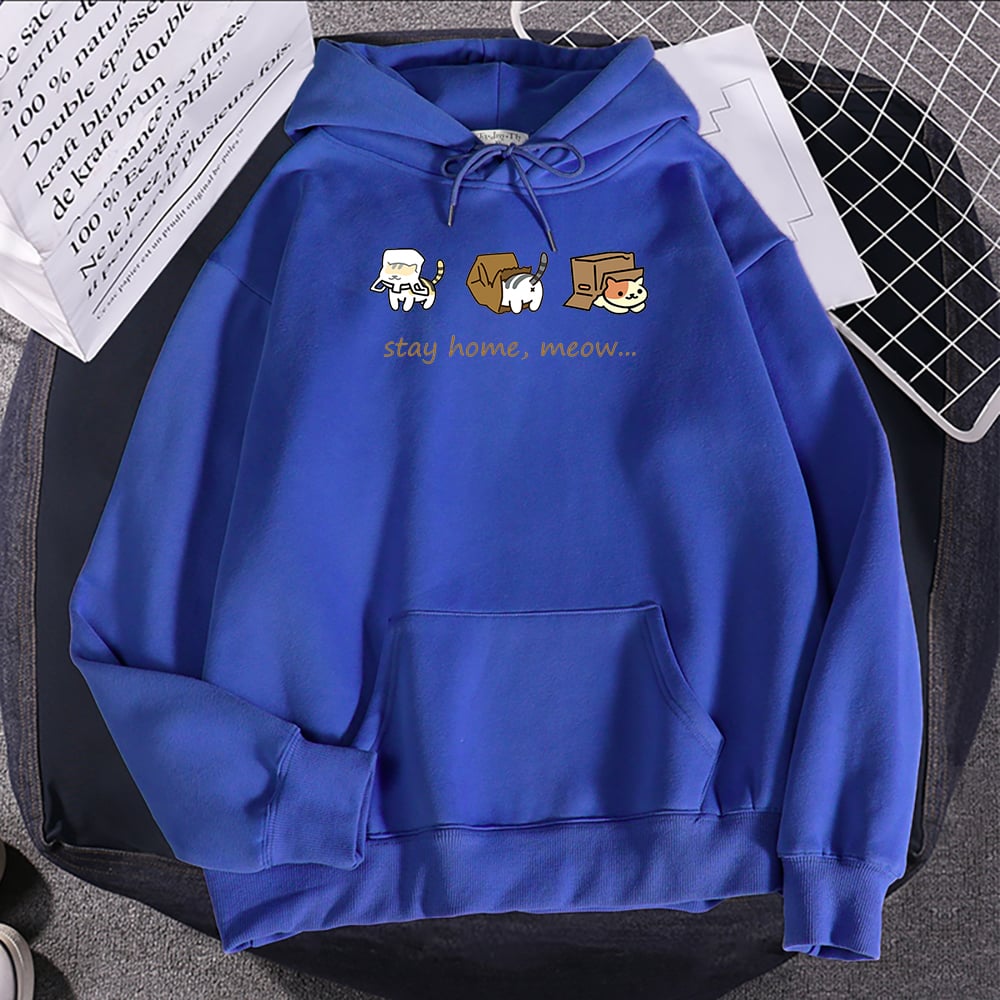 Printed Fleece Hooded Pullover Sweatshirt