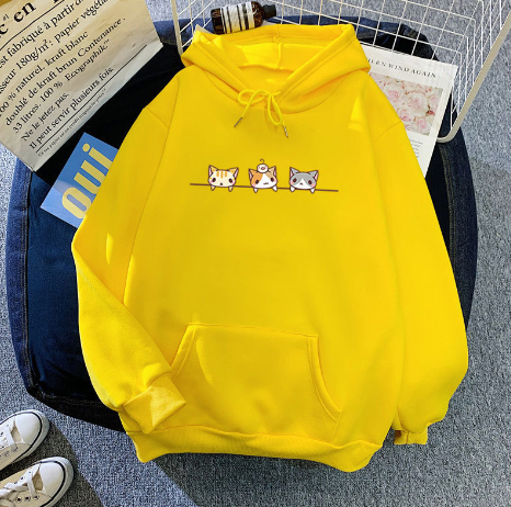 Printed Fleece Hooded Pullover Sweatshirt