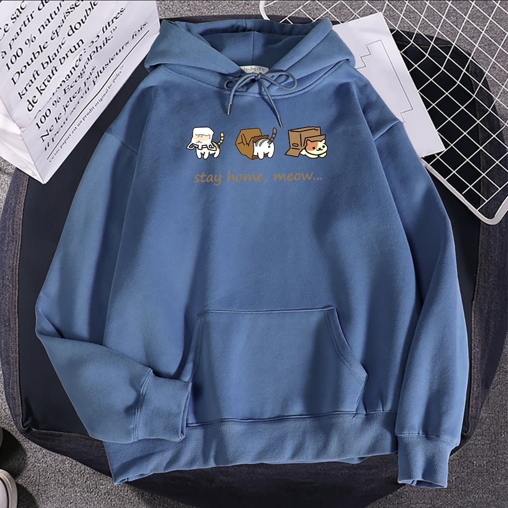 Printed Fleece Hooded Pullover Sweatshirt