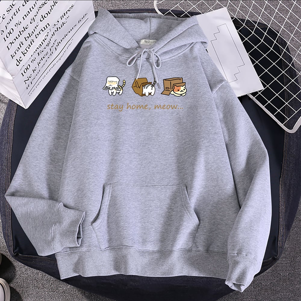 Printed Fleece Hooded Pullover Sweatshirt